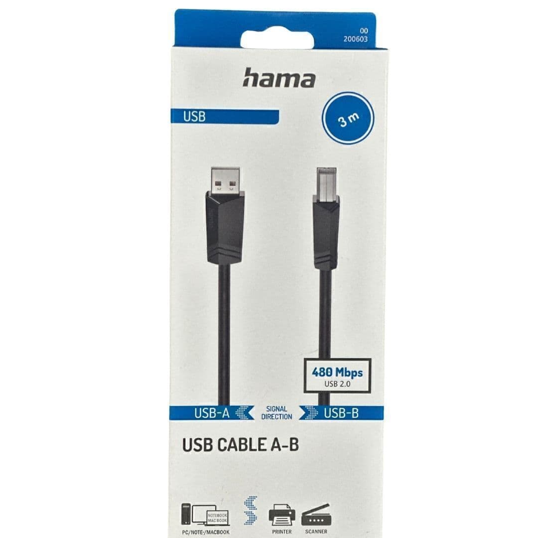 Hama high speed usb printer cable 3m (200603)