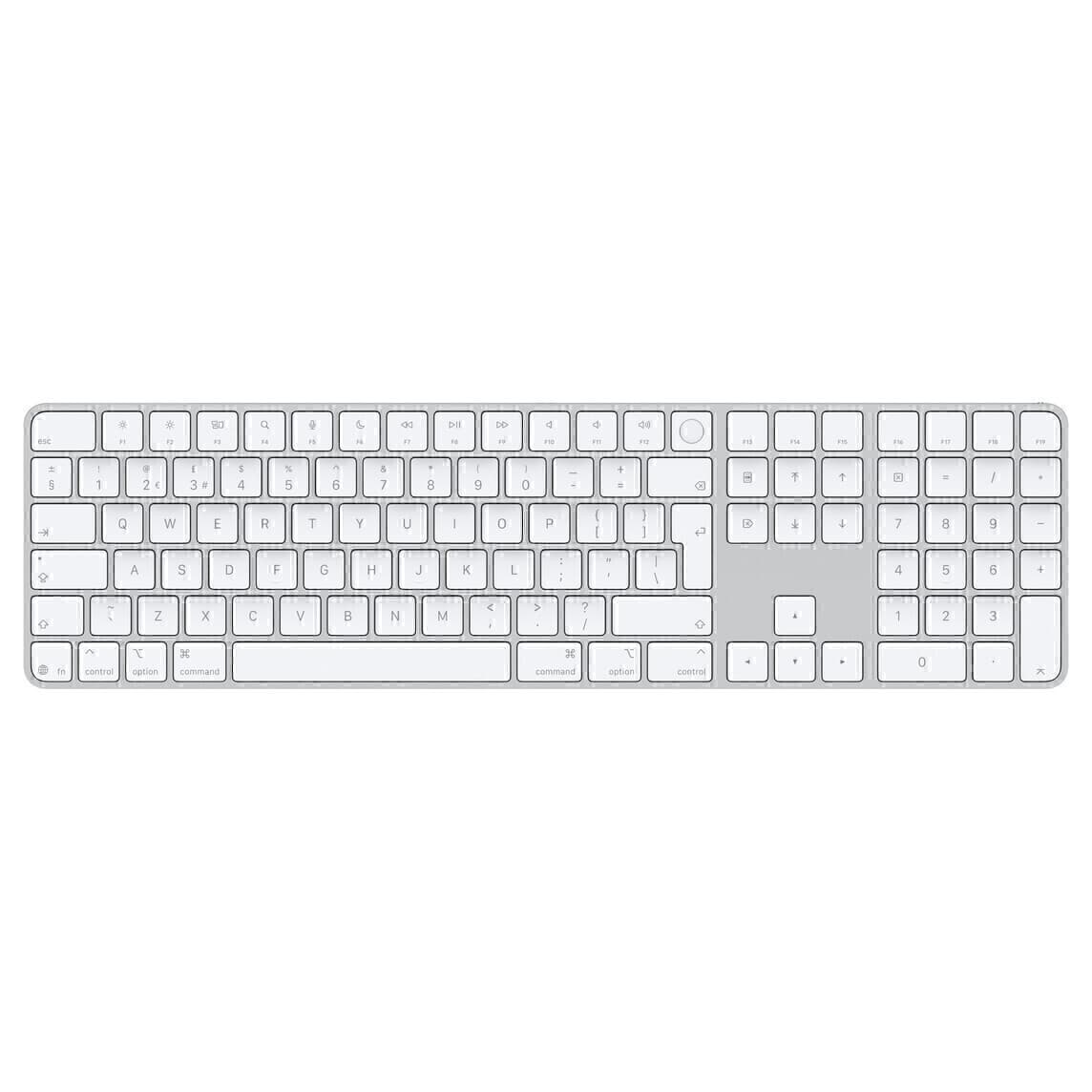 Magic Keyboard with Touch Id & Num Pad White Mxk73